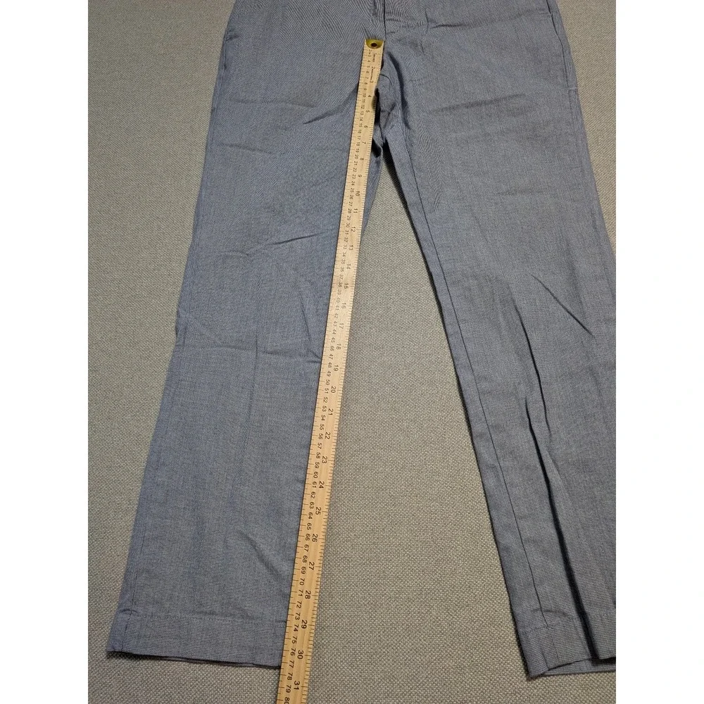 Banana Republic Mens Pants Blue 32x30 Chambray Striped Slim Fit Cotton Stretch
